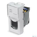 Cabeus KJ-RJ45-Cat.6a-SH-180T-FP-L-22,5 Keystone Jack RJ-45(8P8C), 180 градусов, категория 6a, экранированная, безинструментный монтаж, вставка Mosaic