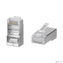 Cabeus 8P8C-SH-FC Коннектор RJ-45 быстрой установки под витую пару, категория 5e, экранированный, универсальный (для одножильного и многожильного кабе