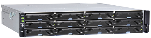 infortrend 2u/12bay dual redundant controller expansion enclosure 4x 12gb sas ports, 2x(psu+fan module), 12xdrive trays, 2x 12g to 12 g sas cables and