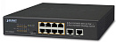 Коммутатор Planet 8-Port 10/100TX 802.3at PoE + 2-Port 10/100TX Desktop Switch (120W PoE Budget, Standard/VLAN/Extend mode, fanless, 10-inch and