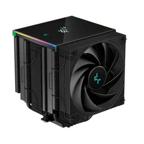 Кулер для процессора DEEPCOOL AK620 DIGITAL LGA20XX/1700/1200/115X/AM5/AM4 (8шт/кор, TDP 260W, PWM, DUAL Fan 120mm, 6 тепл. трубок, черный) RET