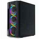 Powercase CMIXB-L4 Корпус Mistral X4 Mesh LED, Tempered Glass, 4x 120mm fan, чёрный, ATX (CMIXB-L4)