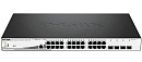 Коммутатор D-LINK DGS-1210-28P/ME/A1A, Managed Gigabit Switch with 24 10/100/1000Base-T PoE + 4 SFP Ports