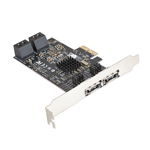 Контроллер Exegate EX283711RUS EXE-504 PCI-E 2.0, SATA3 RAID, 4 int+2 ext (OEM)