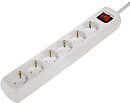 Сетевой удлинитель Hama H-30384 1.4м (6 розеток) белый