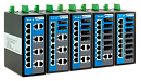 Неуправляемый промышленный Fast Ethernet коммутатор, 14 x 100M RJ45, 2 x 100M оптика, питание 2 x 12~48VDC, монтаж на DIN-рейку