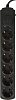 Сетевой фильтр Ippon BK212-16 1.8м (6 розеток) черный (коробка)