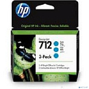 Картридж струйный HP 712 3ED77A голубой x3упак. (29мл) для HP DJ Т230/630