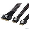 Supermicro CBL-SAST-1281-100 Интерфейсный кабель/ Slimline x8 (STR) to 2x Slimline x4 (STR),80CM,100 OHM,