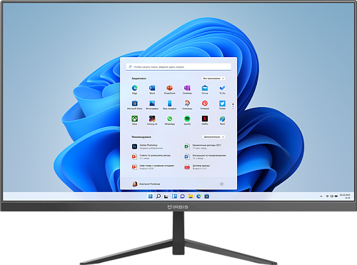 Моноблок IRBIS MB2382 Breeze 23.8" AIO, CPU intel N4020, 23.8" LCD (1920x1080IPS), 8GB + 256GB SATA SSD, AC wifi, brush dark grey, with RJ45, EU adap