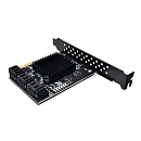 Контроллер ORIENT AJ1062S6, PCI-Ex1 v3.0, SATA3.0 6Gb/s, 6-port int, ASM1062+JMB585 chipset, oem