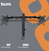 Кронштейн для мониторов ЖК Buro M052 черный 15"-27" макс.16кг крепление к столешнице поворот и наклон