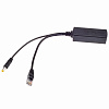 ORIENT POE-485R, 48V->5V, PoE сплиттер (приемник) питания по витой паре, вход: RJ45 PoE-A/B (1/2+,3/6- 4/5+,7/8-), выход: DC 5V, 2.4A + RJ45 LAN 10/10