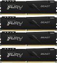 Память оперативная Kingston 64GB 3000MHz DDR4 CL15 DIMM (Kit of 4) 1Gx8 FURY Beast Black