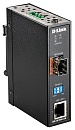 Промышленный медиаконвертер D-Link Промышленный медиаконвертер 1000Base-T / 1000Base-X SFP, - 40°..70°C, корпус металл IP30, установка на DIN-рейку
