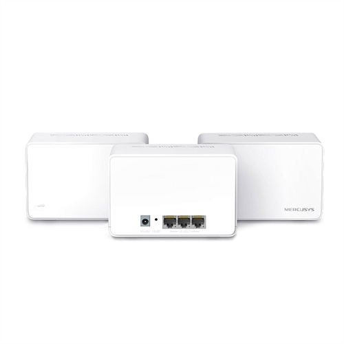MERCUSYS AX3000 Домашняя Mesh Wi-Fi 6 система, до 574 Мбит/с на 2,4 ГГц + до 2402 Мбит/с на 5 ГГц, встр. антенны, 3 гиг. порта на каждом модуле с авто