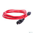 REM Шнур питания с фиксатором IEC 60320 C13/IEC 60320 C14, 10 А / 250 В (3 * 1,0), длина 1,8 м, красный R-10-Cord-C13-C14-1.8-Red