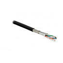 Hyperline SFTP4-C6A-S23-OUT-PE-BK-500 (500 м) кабель витая пара, экранированная (S/FTP), категория 6a, 4 пары (23 AWG), одножильный (solid), каждая па