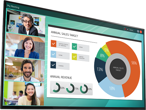 Монитор HP LD5512 UHD 4K 55 Monitor 3840x2160  16:9  IPS  350 cd/m2  1000:1  8ms  178°/178°  HDMI  DisplayPort  Energy Star  Epeat  Black&Silver