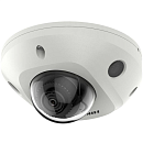 Видеокамера уличная купольная объектив 2.8мм Hikvision 4Мп улица компакт IP-камера.подсв.30м.1/3"CMOS;f2.8мм;0.005лк@F1.6;H.265(+)H.264(+)/MJPEG;micro