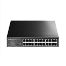 Коммутатор CUDY Коммутатор/ 24-Port 10/100 Mbps Switch, 24 10/100 Mbps RJ45 Ports, Switch/VLAN/Extend working mode DIP switch, Rack-mountable Steel Case, Power