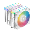 Кулер для процессора DEEPCOOL AG620 WH ARGB V2 LGA20XX/1700/1200/115X/AM5/AM4 (9шт/кор, TDP 260W, PWM, ARGB DUAL Fan 120mm, 6 тепл. трубок, белый) RET