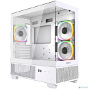 Powercase Корпус Vision Micro M1 ARGB, Tempered Glass, 3x 120mm ARGB fans, белый, mATX (CVMM1W-A3)