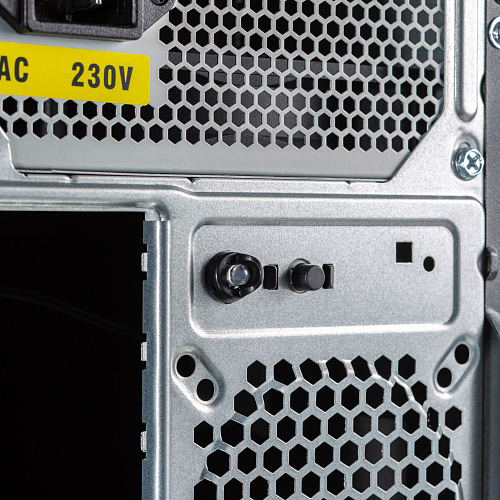 Корпус с блоком питания 450Вт./ Case Foxline FL-733R-FZ450R-U32-NRP mATX case, black, w/PSU 450W 12cm, w/2xUSB2.0, w/2xUSB3.0, w/P-lock, w/E-lock