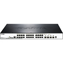 Коммутатор D-LINK Сетевой коммутатор/ Gigabit Stackable SmartPro Switch with 24 10/100/1000Base-T PoE ports and 4 10G SFP+ ports