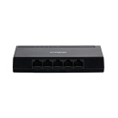 Коммутатор Dahua DH-PFS3005-5GT-L 5-портовый гигабитный неуправляемый , 5xRJ45 1Gb, коммутация 10 Гбит/с, MAC-таблица 2K, пластик