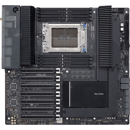 Материнская плата ASUS PRO WS WRX80E-SAGE SE WIFI SWRX8 EATX 8xDDR4 7xPCIEx16 3xM.2 2xUSB-C 10GLAN Wi-Fi 6 {3} (066262)