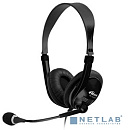 RITMIX RH-533USB, Black {Гарнитура. 40 мм, 20-20000 Гц, 32 Ом, 105 дБ, конденсаторный всенаправленный микрофон, 2,2 кОм, 58 дБ ± 3 дБ, пластик}