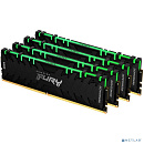 KINGSTON DRAM 32GB 3200MHz DDR4 CL16 DIMM (Kit of 4) FURY Renegade RGB Black KF432C16RBAK4/32