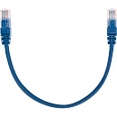 Rexant (02-0104-03) Патч-корд U/UTP, CAT 5e, RJ45-RJ45, 26AWG, LSZH, синий, 0,3м