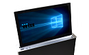 [WR-15GF Touch (silver)] Моторизированный выдвижной монитор WR-15GF Touch 15,6", наклон 15°, толщина корпуса 9мм, габаритные/установочные размеры 435х
