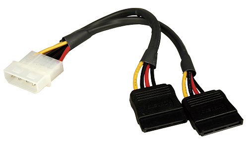 Кабель питания SATA для 2 устройств, 15см