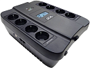 Источник бесперебойного питания Powercom Back-UPS SPIDER, Line-Interactive, LCD, AVR, 900VA/540W, 8xSchuko outlets (4 surge & 4 batt), black (1168465)