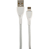 PERFEO Кабель USB A вилка - Lightning вилка, 2.4A, серый, силикон, длина 1 м., ULTRA SOFT (I4332)