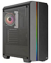 Корпус MIDITOWER ATX, Micro-ATX, Mini-ITX W/PSU 7х12cm ARGB Fan(1 предустановлен) черный с окном GENESIS-G-BK-v2 4711099473892 AEROCOOL