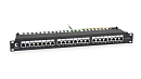 Патч-панель 19" (1U), 24 порта RJ-45, категория 6, экранированная Cabeus PL-24-Cat.6-SH-Dual IDC Патч-панель 19" (1U), 24 порта RJ-45, категория 6, по