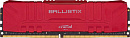 Модуль памяти CRUCIAL Ballistix Gaming DDR4 Общий объём памяти 16Гб Module capacity 16Гб Количество 1 3600 МГц Множитель частоты шины 16 1.35 В красны