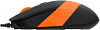 Мышь A4Tech Fstyler FM10S черный/оранжевый оптическая (1600dpi) silent USB (3but)