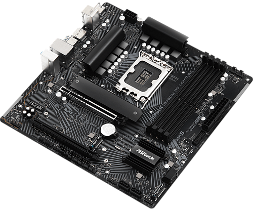 Материнская плата ASROCK B760M PG LIGHTNING, LGA1700, B760, 4*DDR5, 4*SATA, 3*M.2, 3*USB 3.2, 2*USB 2.0, Type-C, 2*PCIx16, 1*M.2 (Key E), HDMI+DP, mAT