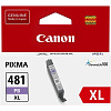 Canon CLI-481XL PB 2048C001 Картридж для PIXMA TS6140/TS8140TS/TS9140/TR7540/TR8540, фото голубой