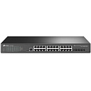 Коммутатор/ JetStream™ 24-port Pure-Gigabit L2+ Managed Switch, 24 10/100/1000Mbps RJ45, 4*10G SFP+ Slots EUplug