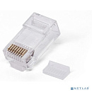 Filum FL-NA-PLUG6-2 Коннектор RJ-45, 6 кат., со вставкой, 8p8c, 30 мкм, универсальный, для одножильного и многожильного кабеля, уп/100 шт