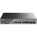 Коммутатор D-Link DSS-200G-10MP/A1A Управляемый L2 коммутатор с 8 портами 10/100/1000Base-T, 2 портами 1000Base-X SFP и DIP-переключателем (8 портов P