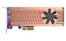 Карта расширения 2 слота M.2 22110/2280 NVMe SSD. Интерфейс PCIe Gen2 x4.