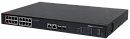 Коммутатор Dahua 16-портовый неуправляемый гигабитный с PoE, уровень L2Порты: 16 RJ45 10/100/1000Мбит/с (PoE/PoE+/Hi-PoE), 2 RJ45 10/100/1000Мбит/с (u