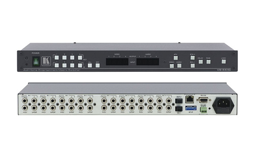 Коммутатор Kramer Electronics (Б/У) Матричный [VS-44HC] 4х4 для компонентных видеосигналов YUV (Y, Pb/Cb, Pr/Cr) и цифровых аудиосигналов S/PDIF, 200
